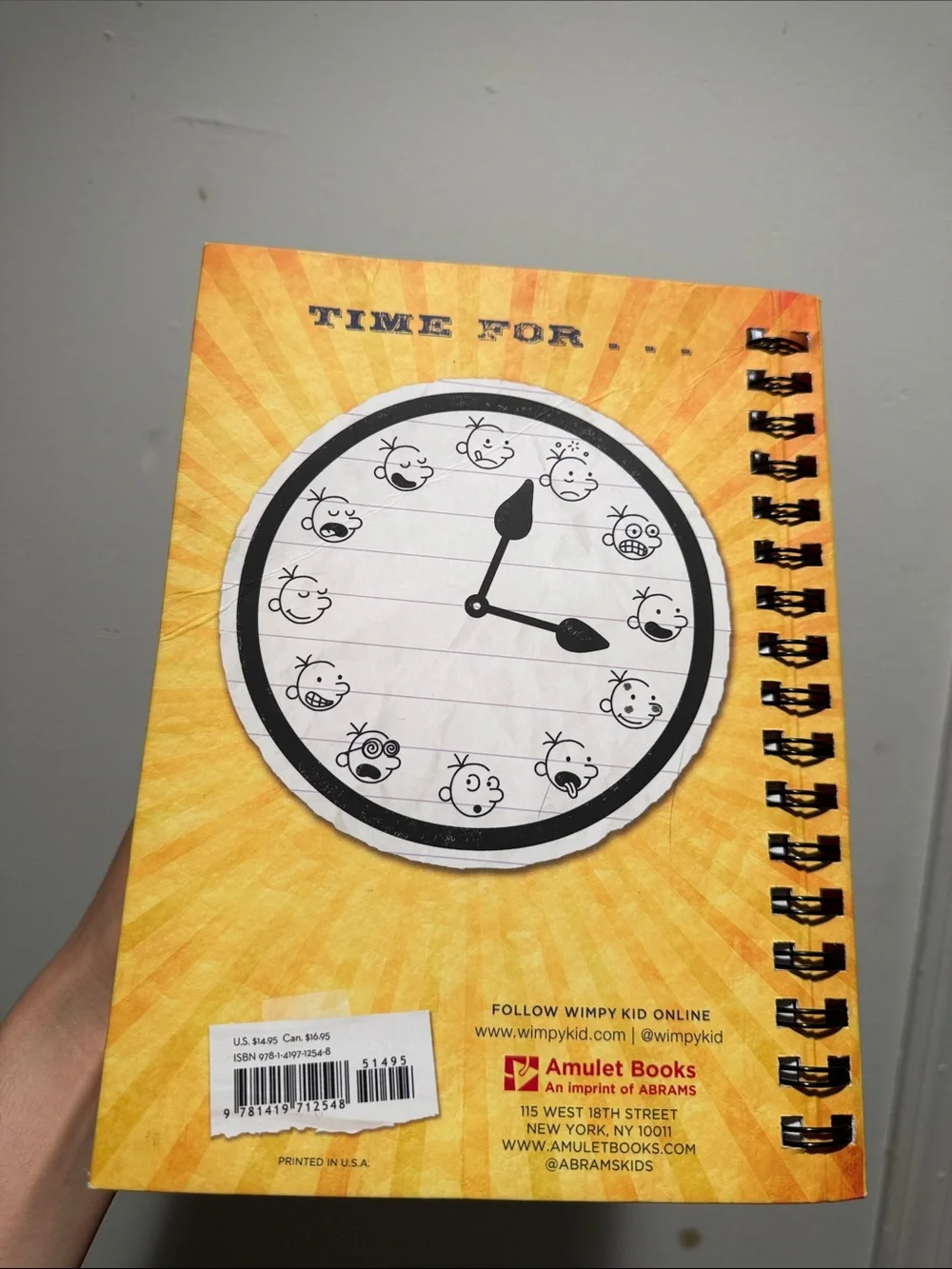 The Wimpy Kid School Planner - Yellow Orange Graphic Cover Planner New